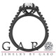 Lab Grown Diamond Cushion Cut Halo Engagement Ring 1.58 Carat 14K Black Gold Vintage Style IGI Certified Handmade