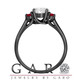 Lab Grown Diamond and Rubies Three Stones Engagement Ring 1.25 Carat IGI Certified 14K Black Gold Vintage Style Unique Handmade Lab Grown Diamond and Rubies Three Stones Engagement Ring 1.25 Carat IGI Certified 14K Black Gold Vintage Style Unique Handmade