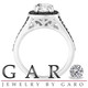 1.57 Carat Near Colorless Lab Grown Diamond Halo Engagement Ring 14K White Gold Or Rose Gold Unique IGI Certified Handmade