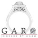 Lab Grown Diamond Halo Engagement Ring 1.57 Carat 14K White Gold IGI Certified Unique Handmade