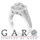 Lab Grown Diamond Halo Engagement Ring 1.57 Carat 14K White Gold IGI Certified Unique Handmade