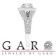 Lab Grown Diamond Halo Engagement Ring 1.57 Carat 14K White Gold IGI Certified Unique Handmade