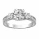1.39 Carat Colorless Lab Grown Diamond Engagement Ring 14K White Gold IGI Certified Handmade