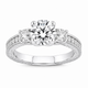1.39 Carat Colorless Lab Grown Diamond Engagement Ring 14K White Gold IGI Certified Handmade