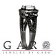 Lab Grown Diamond Three Stone Engagement Ring 1.39 Carat 14K Black Gold Vintage Style IGI Certified Handmade