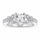 Lab Grown Heart Shaped Diamond Butterfly Engagement Ring IGI Certified 1.19 Carat 14K White Gold Or Yellow Gold Unique Handmade