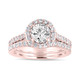 Lab Grown Diamond Halo Engagement Ring Set 1.84 Carat 14K White Gold, Rose Gold Or Yellow Gold IGI Certified Handmade Lab Grown Diamond Halo Engagement Ring Set 1.84 Carat 14K White Gold, Rose Gold Or Yellow Gold IGI Certified Handmade