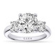 2.70 Carat Lab Grown Diamond Three Stone Engagement Ring IGI Certified 14K White Gold Handmade  2.70 Carat Lab Grown Diamond Three Stone Engagement Ring IGI Certified 14K White Gold Handmade