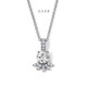 Nature Inspired Lab Grown Diamond Blossom Pendant Necklace Floral Petal Design 1.21 Carat IGI Certified 14K Gold Handmade