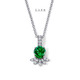 Platinum Green Diamond Floral Pendant Necklace, Unique Blossom Design
1.21 Carat Certified Handmade
