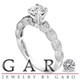 Lab Grown Diamond Engagement Ring 1.12 Carat IGI Certified 14K White Gold Unique Handmade