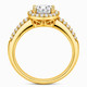 Natural Diamond Halo Engagement Ring 1.35 Carat 14K White Gold or Yellow Gold GIA Certified Filigree Gallery Handmade