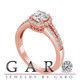 Lab Grown Diamond Halo Engagement Ring 1.35 Carat 14K White Gold, Rose Gold Or Yellow Gold IGI Certified Handmade