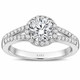 Platinum Natural Diamond Halo Engagement Ring 1.35 Carat Filigree Gallery GIA Certified Handmade