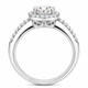 Platinum Lab Grown Diamond Halo Engagement Ring 1.35 Carat Filigree Gallery IGI Certified Handmade