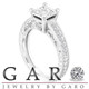 Princess Cut Lab Grown Diamond Filigree Engagement Ring IGI Certified 1.36 Carat 14k White Gold Unique Handmade