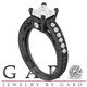 Princess Cut Lab Grown Diamond Filigree Engagement Ring IGI Certified 1.36 Carat 14K Black Gold Vintage Style Unique Handmade