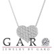 Custom Order Diamond Heart Pendant Necklace 1.00 Carat 14K White Gold Pave Set Handmade Certified
