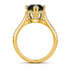 1.83 Carat Black Diamond Engagement Ring 14K White Gold Or Yellow Gold Certified Handmade 
