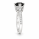 Platinum Black Diamond Engagement Ring 1.83 Carat Certified Handmade 
