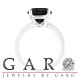 5 Carat Black Diamond Solitaire Engagement Ring 14K White Gold or Rose Gold Unique Certified Handmade