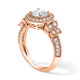 Lab Grown Diamond Butterfly Halo Engagement Ring 1.61 Carat IGI Certified Unique Filigree 14K Gold Handmade