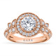 Natural Diamond Butterfly Halo Engagement Ring 1.61 Carat GIA Certified Unique Filigree 14K Gold Handmade