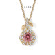 1.27 Carat Lab Grown Pink Diamond Rose Flower Halo Pendant Necklace 14K White Gold, Yellow Gold Or Rose Gold IGI Certified Unique Floral Handmade