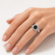 Black Diamond Butterfly Engagement Ring 1.80 Carat Halo Filigree Ring 14K White, Yellow Or Rose Gold Handmade