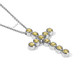 Yellow Diamond Cross Pendant Necklace 1.87 Carat 14K White Gold, Yellow Gold Or Rose Gold Certified Handmade