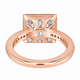 1.34 Carat Lab Grown Diamond Halo Engagement Ring 14K White Gold, Yellow Gold Or Rose Gold IGI Certified Handmade