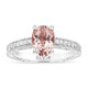 Pear Shaped Morganite Engagement Ring 1.20 Carat 14K Rose Gold or White Gold Unique Certified Handmade