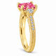 2.45 Carat Princess Cut Lab Grown Pink Diamond Engagement Ring 14K White, Yellow Or Rose Gold Unique IGI Certified Handmade