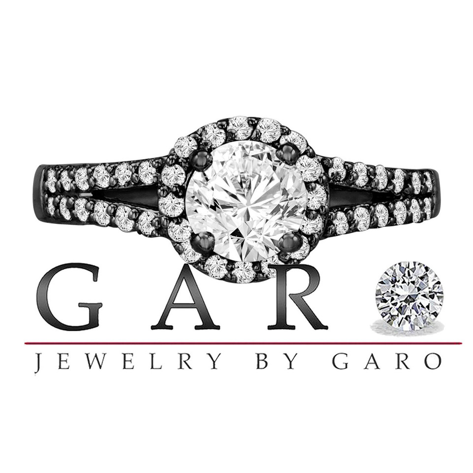Natural Diamond Halo Engagement Ring 1.35 Carat GIA Certified 14K Black Gold Vintage Style Handmade Natural Diamond Halo Engagement Ring 1.35 Carat GIA Certified 14K Black Gold Vintage Style Handmade