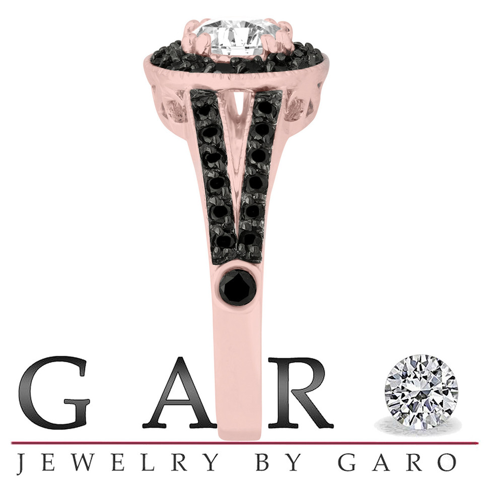 Diamond Halo Engagement Ring 1.56 Carat 14K Rose Gold Unique GIA Certified Handmade Diamond Halo Engagement Ring 1.56 Carat 14K Rose Gold Unique GIA Certified Handmade