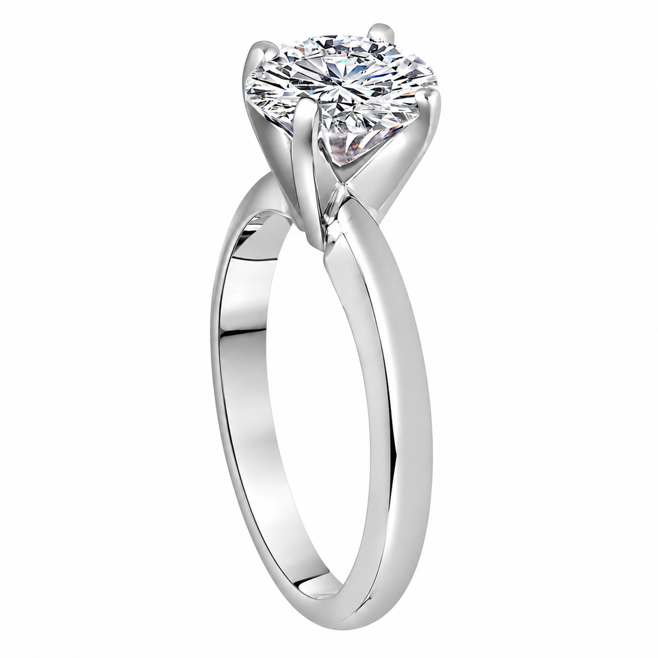 1.01 Carat Platinum Solitaire Diamond Engagement Ring VS1 GIA Certified Handmade