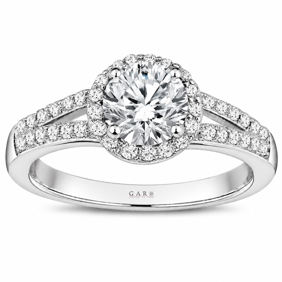 Platinum Natural Diamond Halo Engagement Ring 1.03 Carat GIA Certified Filigree Gallery Handmade