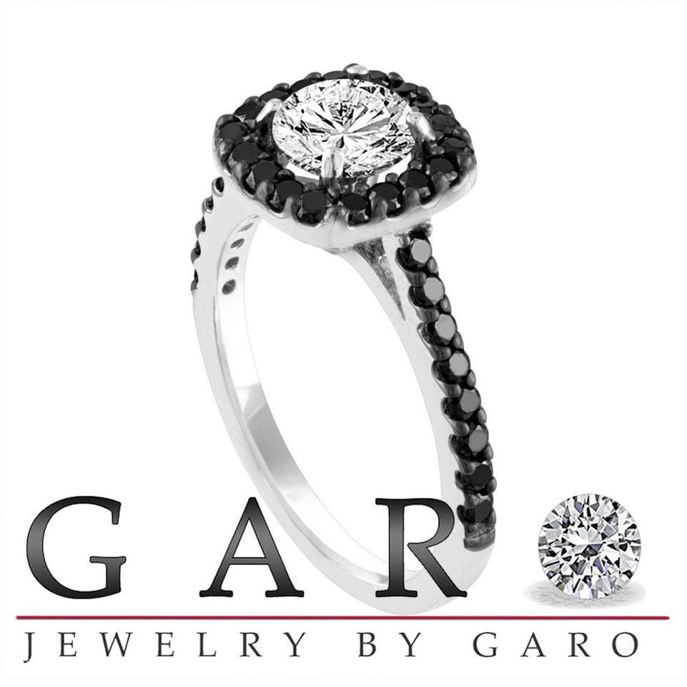 1.68 Carat Lab Grown Diamond Halo Engagement Ring 14K White Gold IGI Certified Handmade