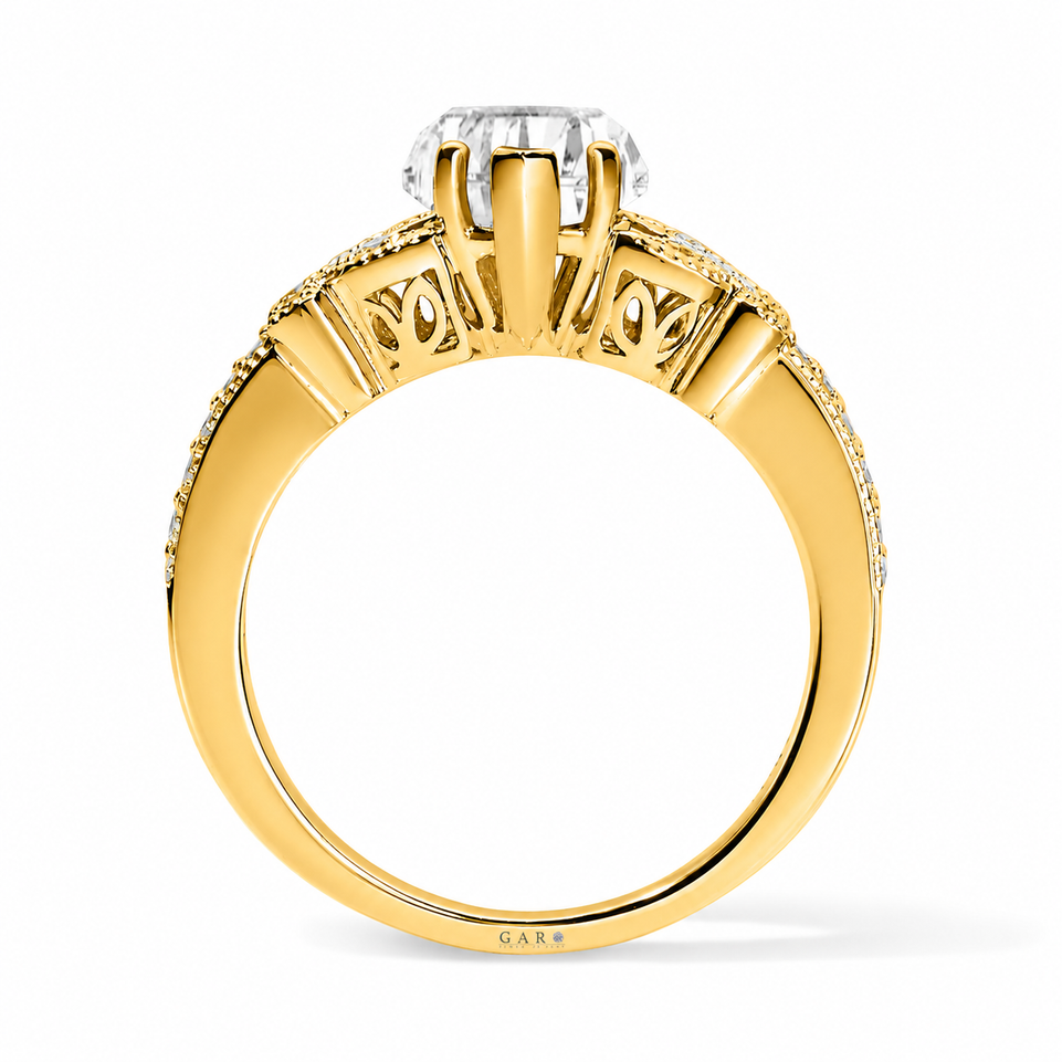 Heart Shaped Diamond Butterfly Engagement Ring GIA Certified 1.19 Carat 14K White Gold Or Yellow Gold Unique Handmade