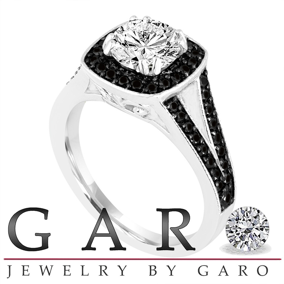 1.57 Carat Near Colorless Lab Grown Diamond Halo Engagement Ring 14K White Gold Or Rose Gold Unique IGI Certified Handmade