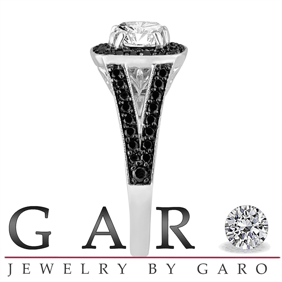 1.57 Carat Near Colorless Lab Grown Diamond Halo Engagement Ring 14K White Gold Or Rose Gold Unique IGI Certified Handmade