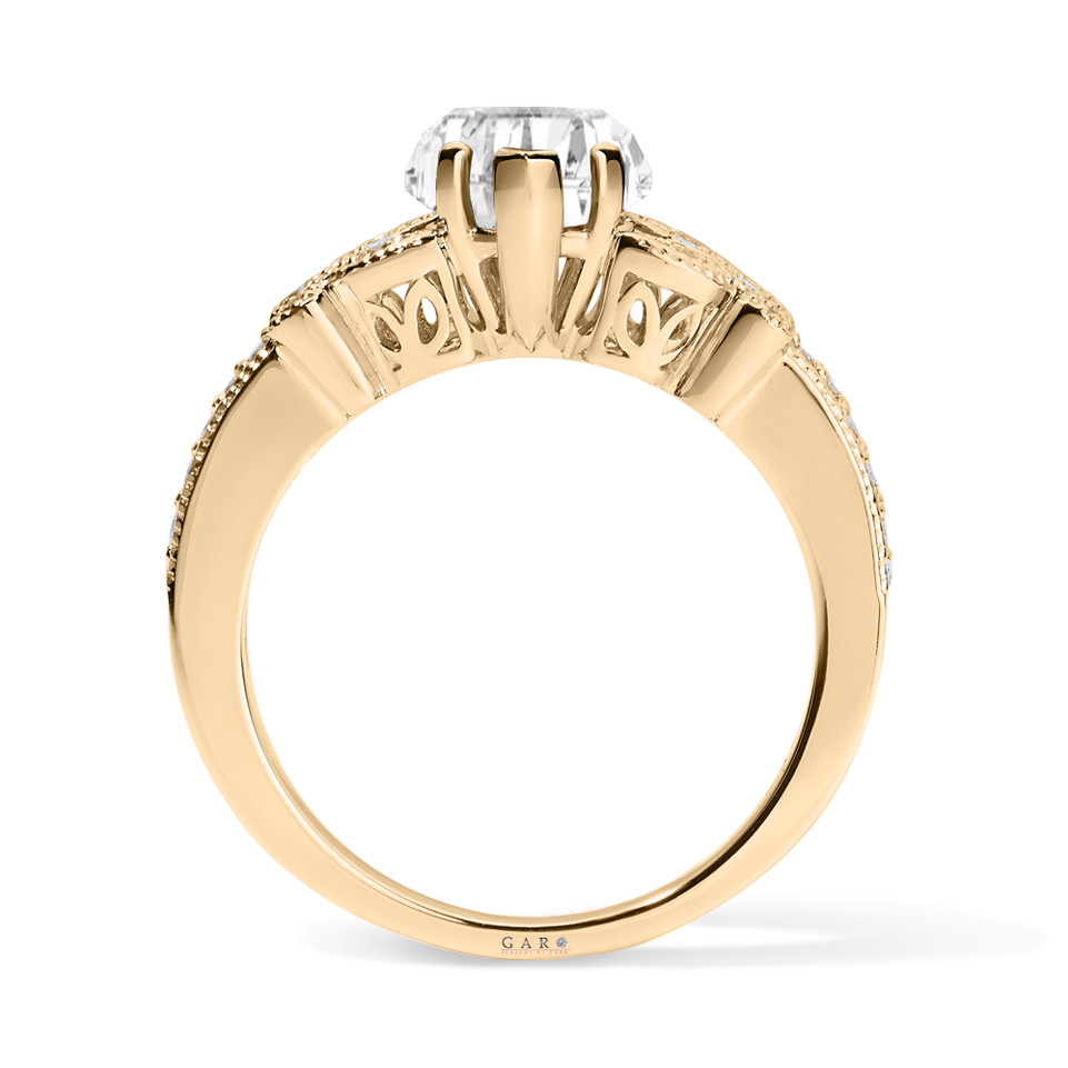 Lab Grown Heart Shaped Diamond Butterfly Engagement Ring IGI Certified 1.19 Carat 14K White Gold Or Yellow Gold Unique Handmade