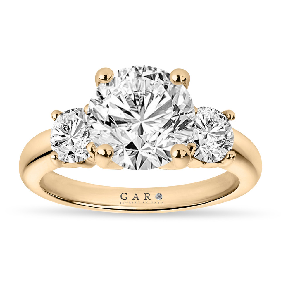 2.70 Carat Lab Grown Diamond Three Stone Engagement Ring IGI Certified 14K White Gold Handmade 2.70 Carat Lab Grown Diamond Three Stone Engagement Ring IGI Certified 14K White Gold Handmade