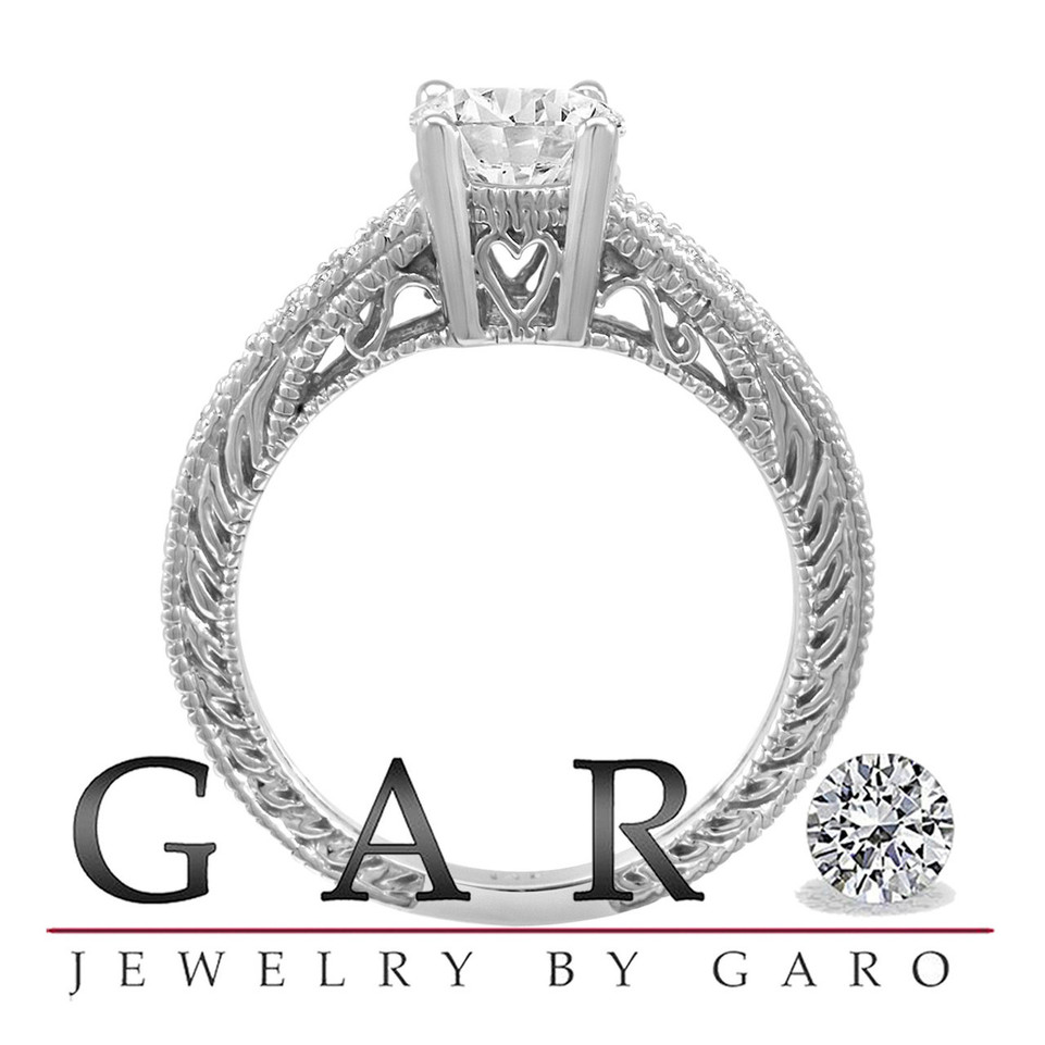 Platinum Natural Diamond Engagement Ring 0.85 Carat Gia Certified Handmade Platinum Natural Diamond Engagement Ring 0.85 Carat Gia Certified Handmade