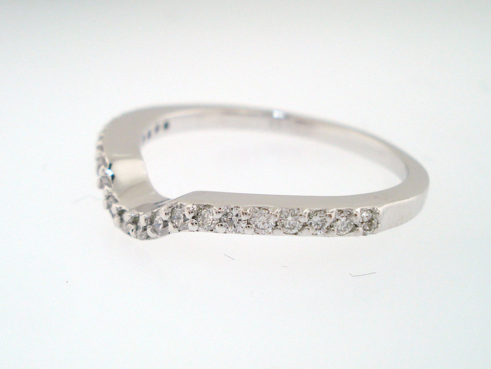 Custom OrderPlatinum Blue Diamond Matching Curve 2 Wedding Bands,, Handmade 0.38 Carat