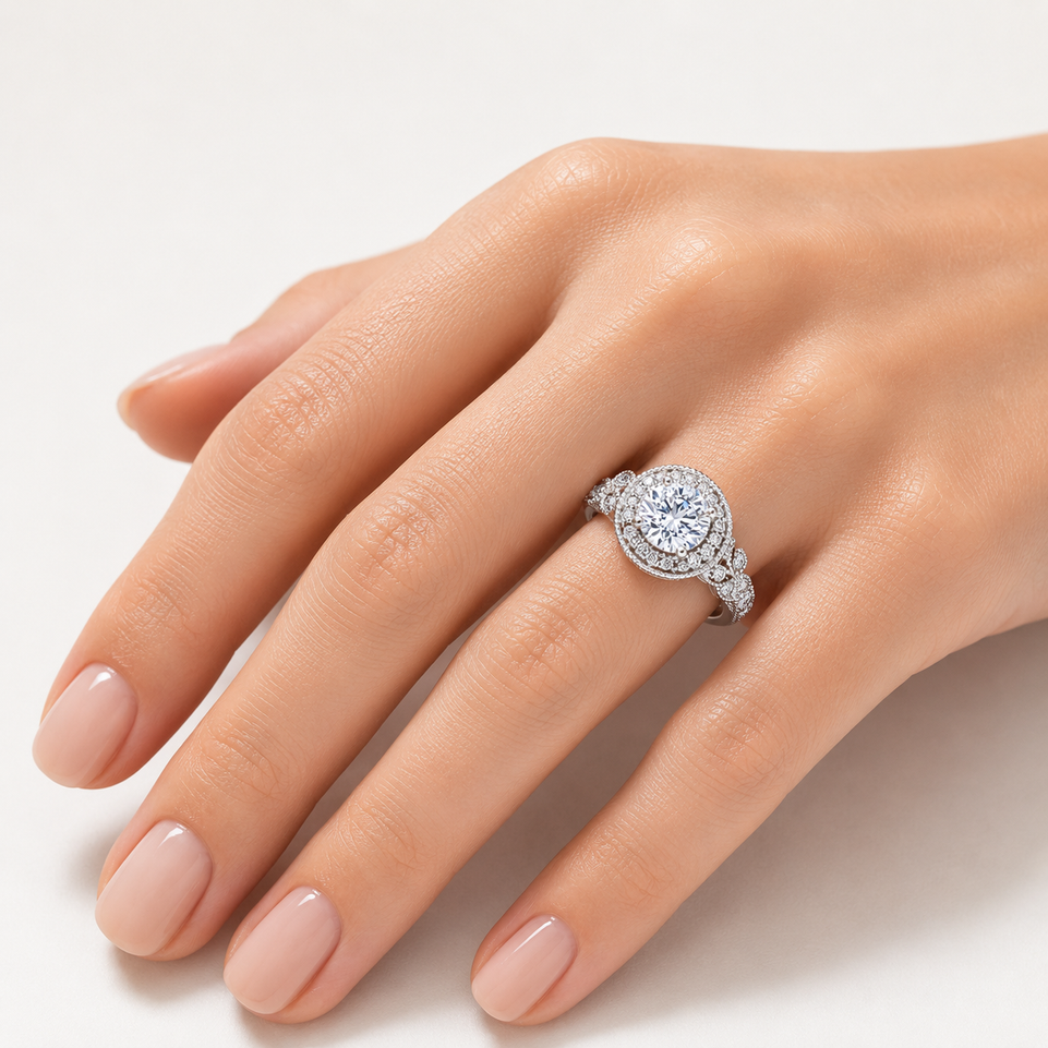 Platinum Natural Diamond Butterfly Halo Engagement Ring 1.61 Carat GIA Certified Unique Filigree Handmade