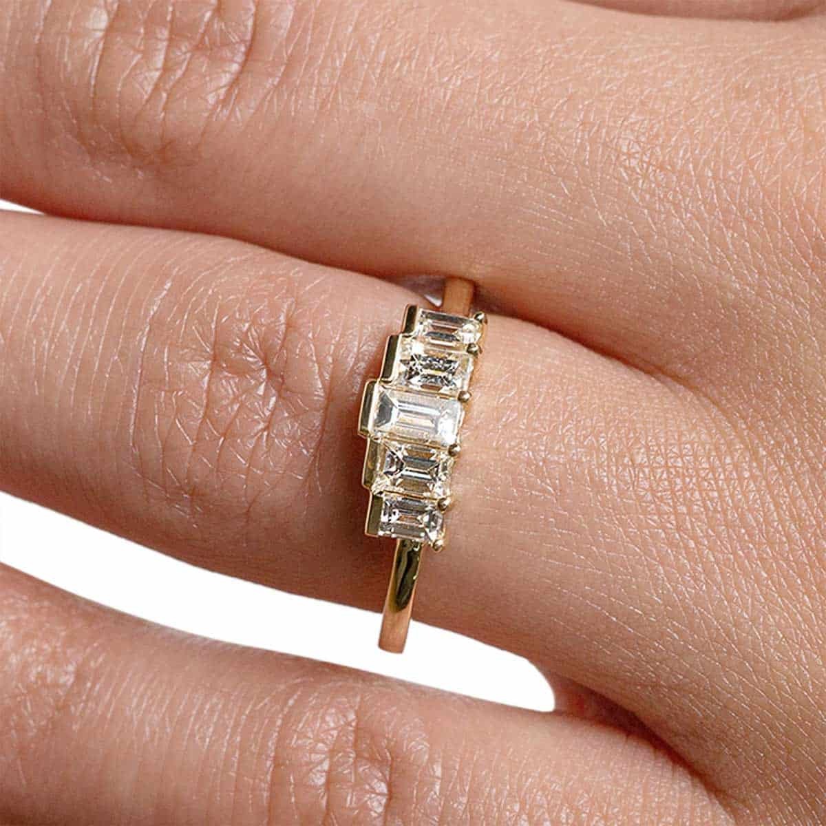 Custom diamond band handmade in New York