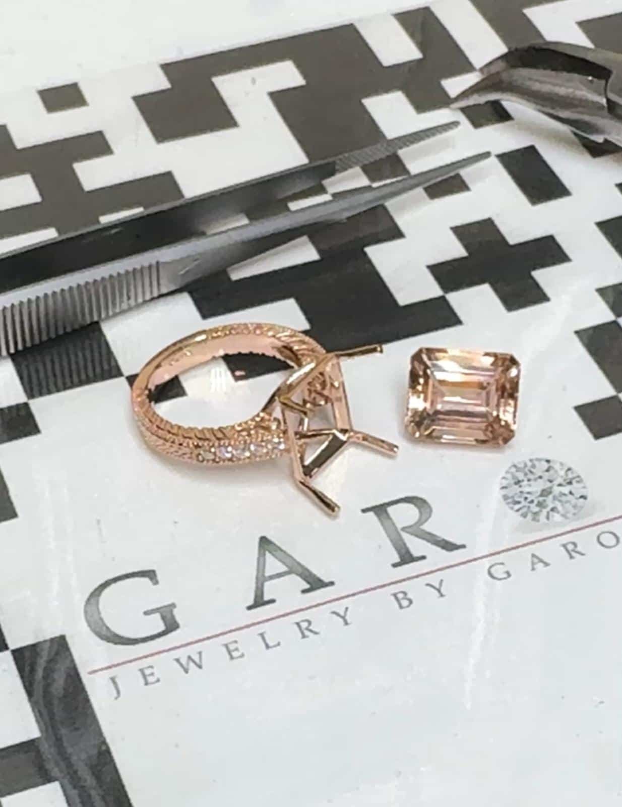 Custom rose gold jewelry design by Garo