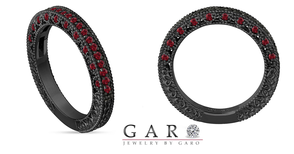 Garnet Wedding Bands Garnet Wedding Bands