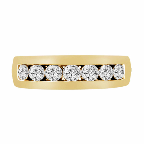 At Auction: A 14ct yellow gold Chanel set Diamond ring.